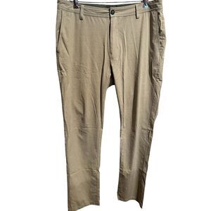 Linksoul Chino Boardwalker Pant Mens36L Lightweight Stretch 5 Pocket 38x34 Beige